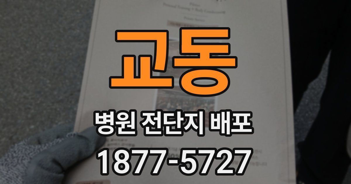 교동 병원 전단지 배포
