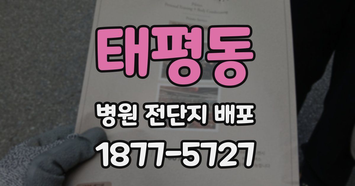 태평동 병원 전단지 배포