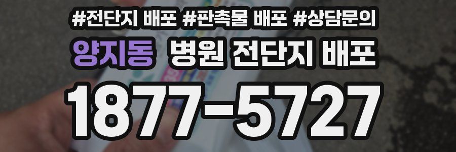 양지동 병원 전단지 배포