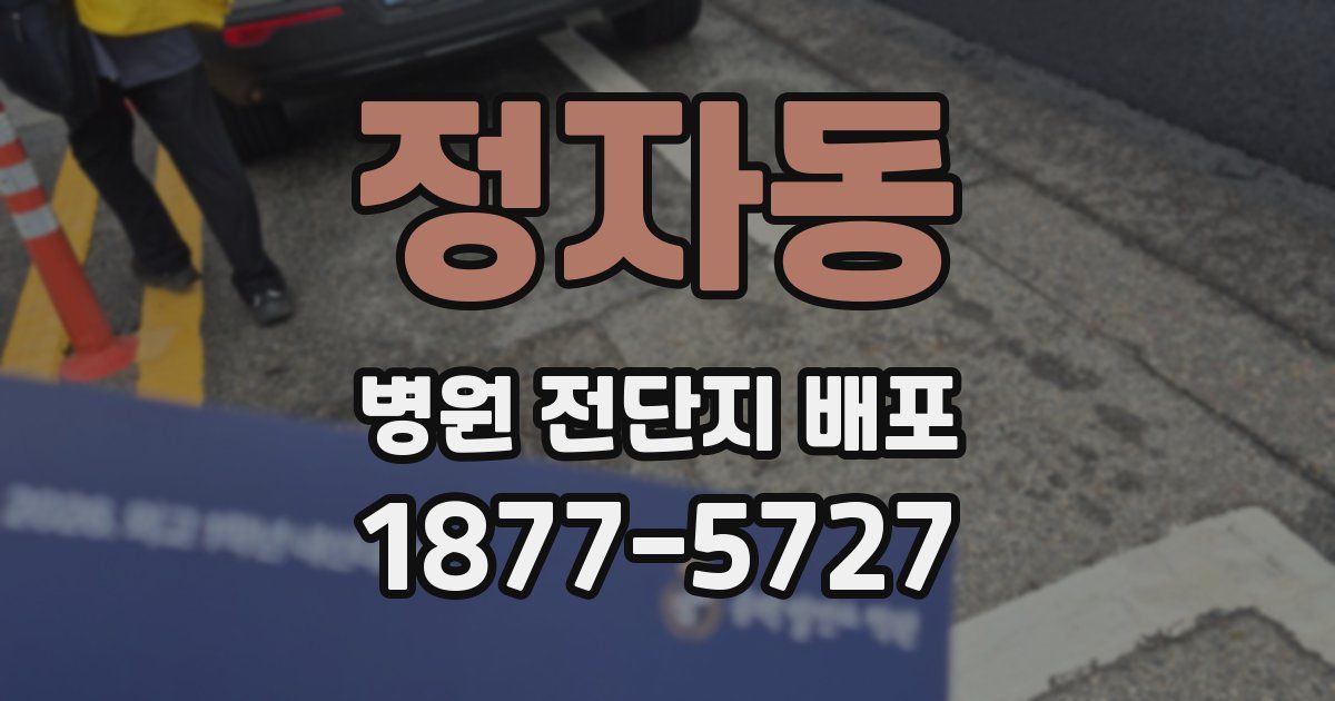 정자동 병원 전단지 배포