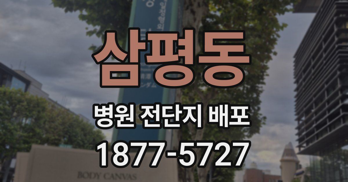 삼평동 병원 전단지 배포