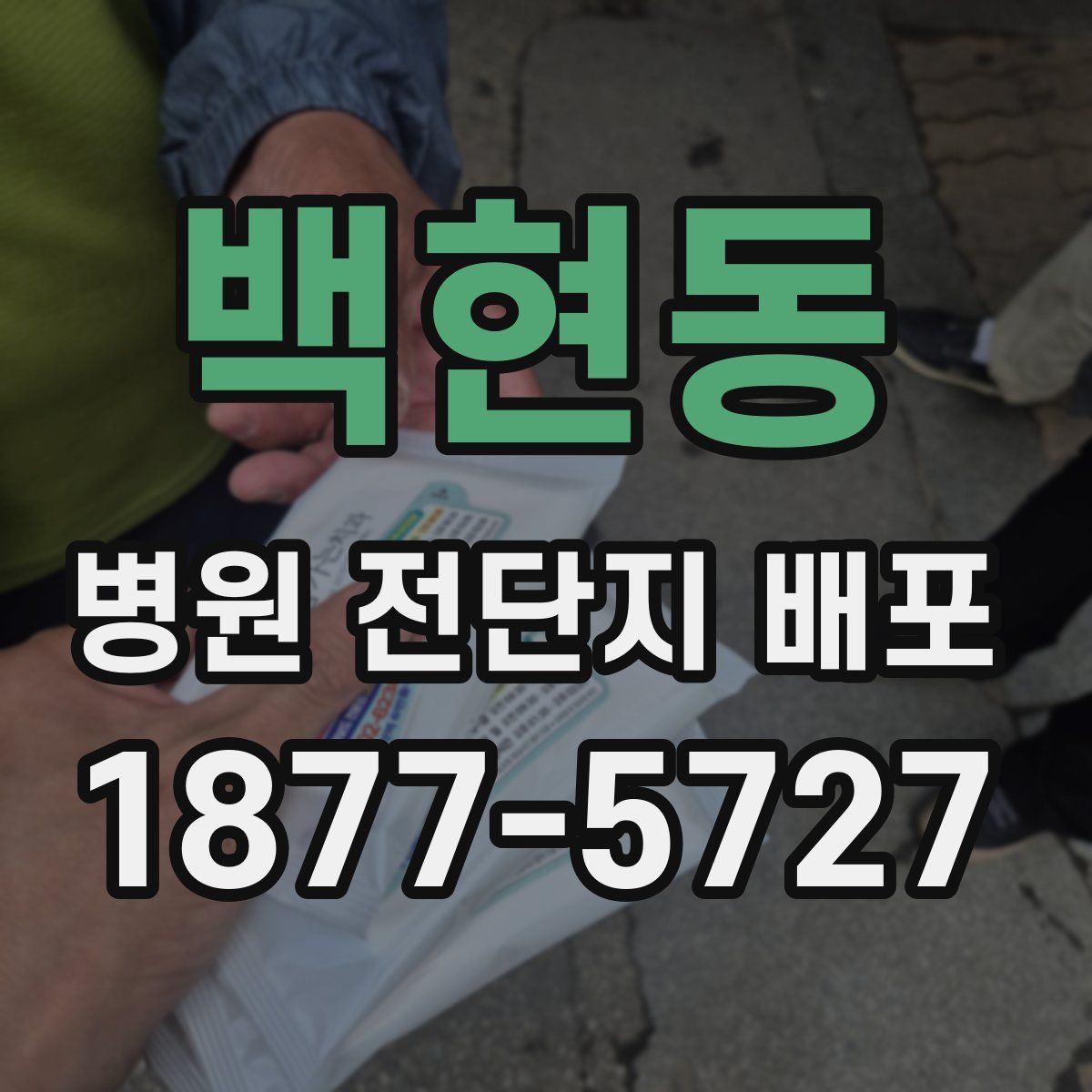 백현동 병원 전단지 배포