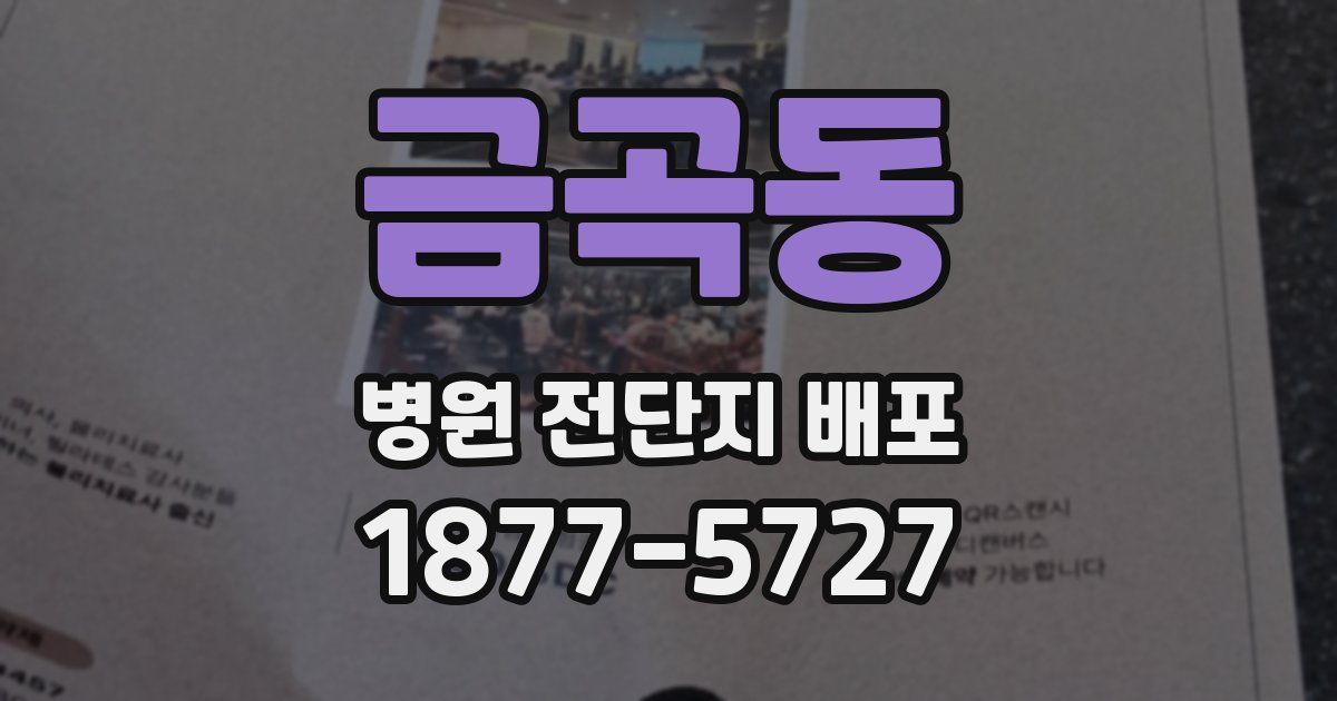 금곡동 병원 전단지 배포