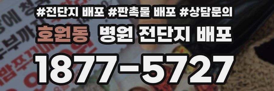 호원동 병원 전단지 배포
