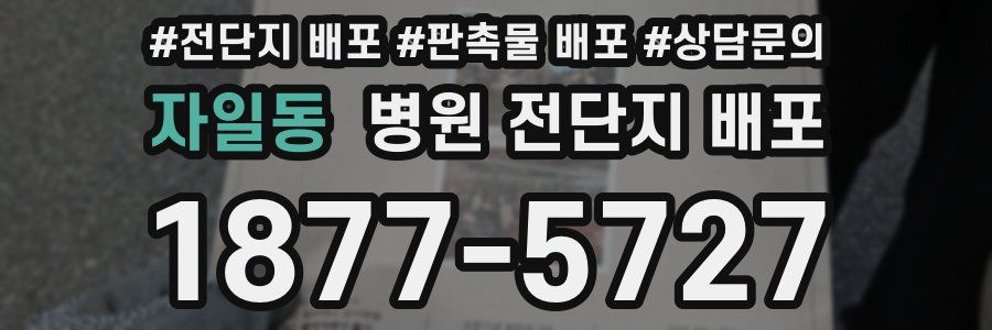 자일동 병원 전단지 배포