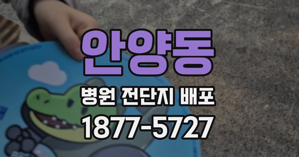 안양동 병원 전단지 배포