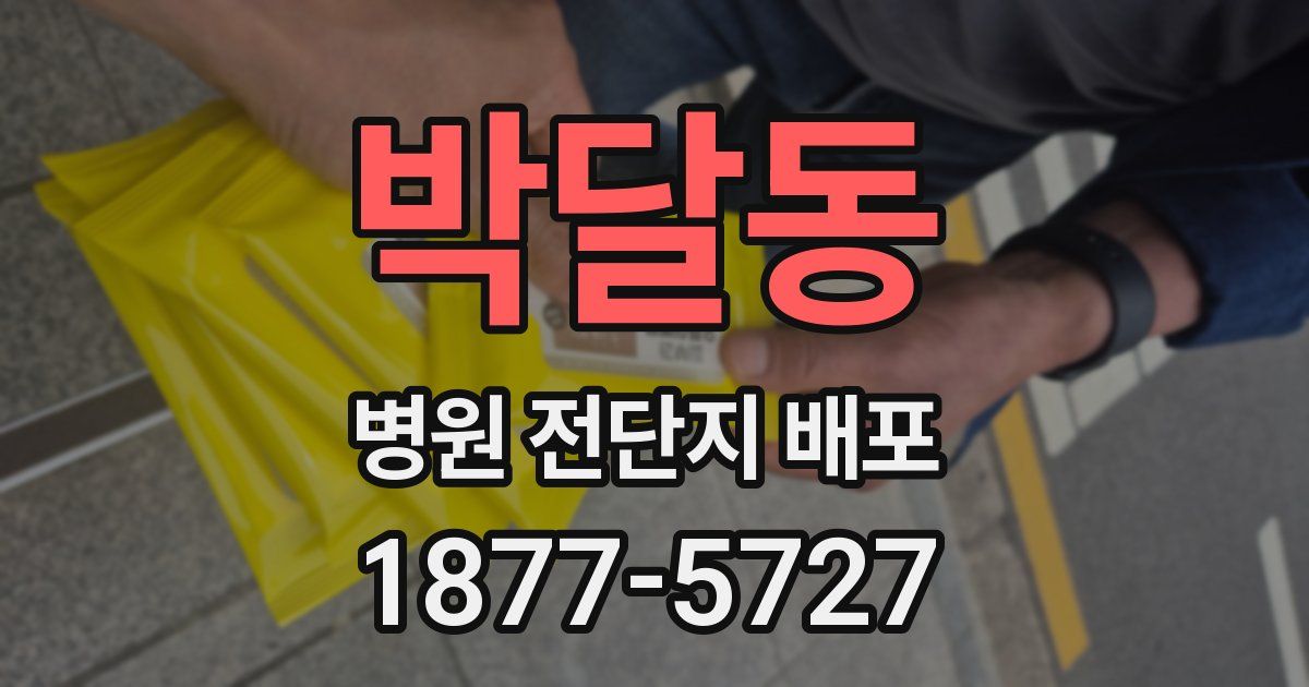 박달동 병원 전단지 배포
