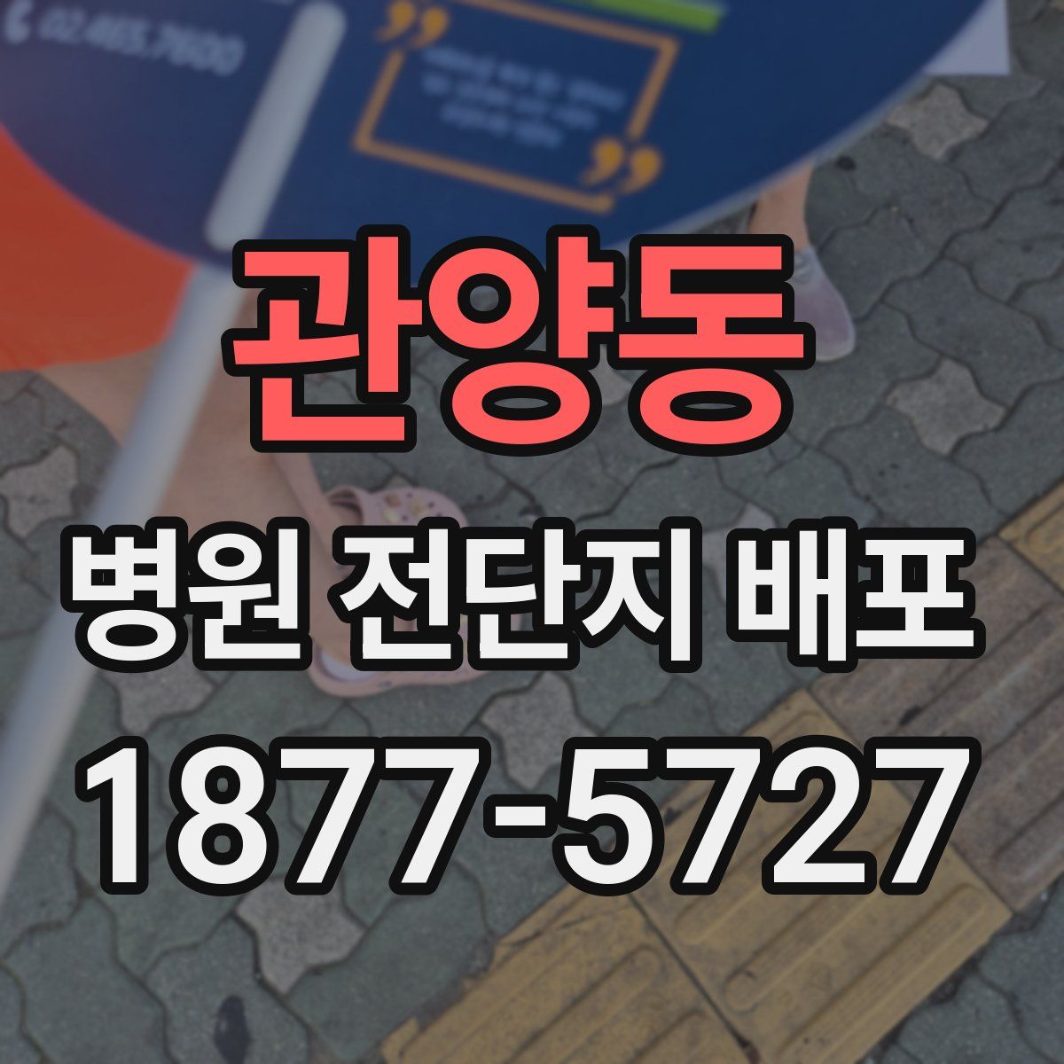 관양동 병원 전단지 배포