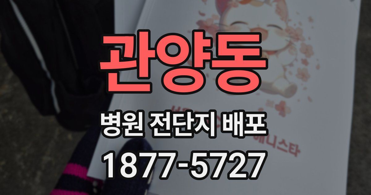 관양동 병원 전단지 배포