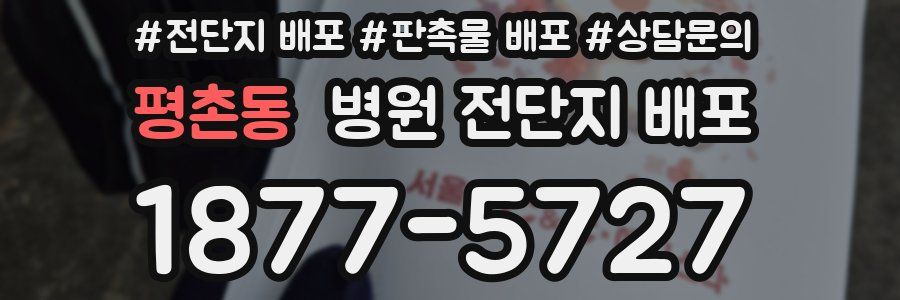 평촌동 병원 전단지 배포