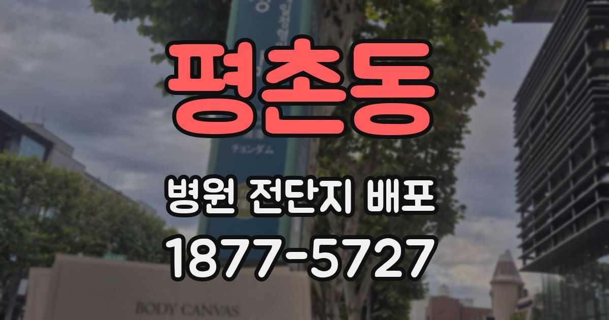 평촌동 병원 전단지 배포