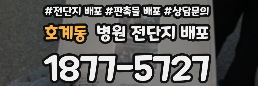 호계동 병원 전단지 배포