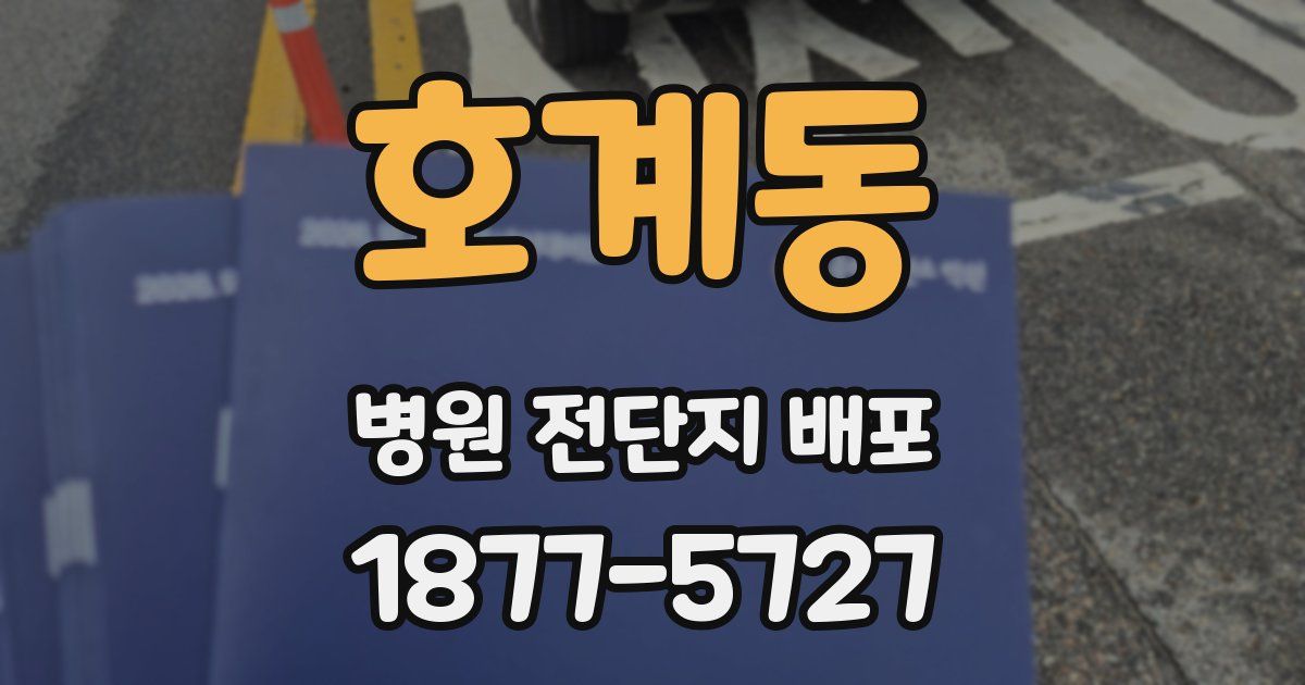 호계동 병원 전단지 배포