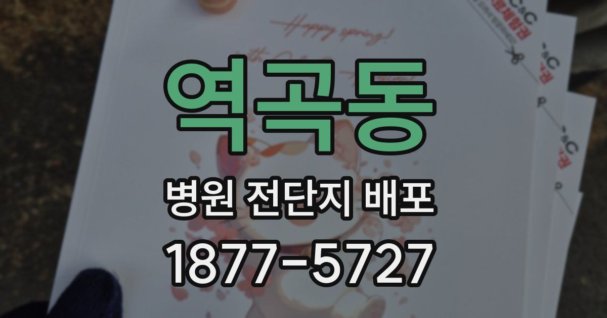 역곡동 병원 전단지 배포