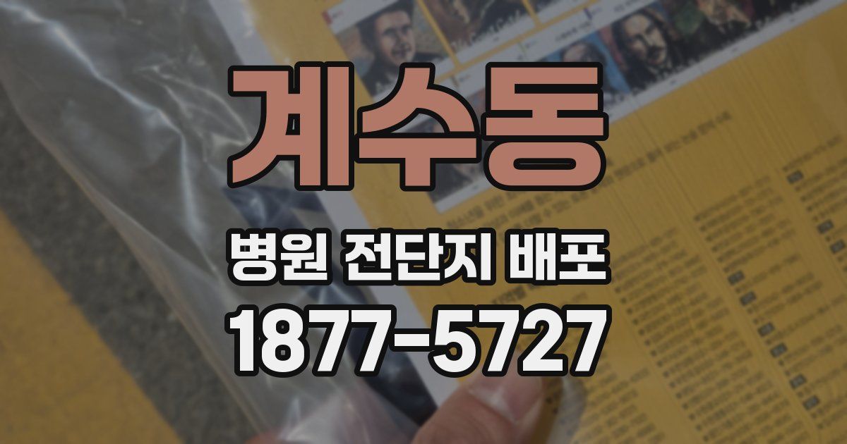 계수동 병원 전단지 배포