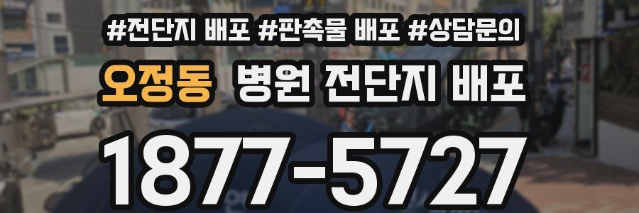 오정동 병원 전단지 배포