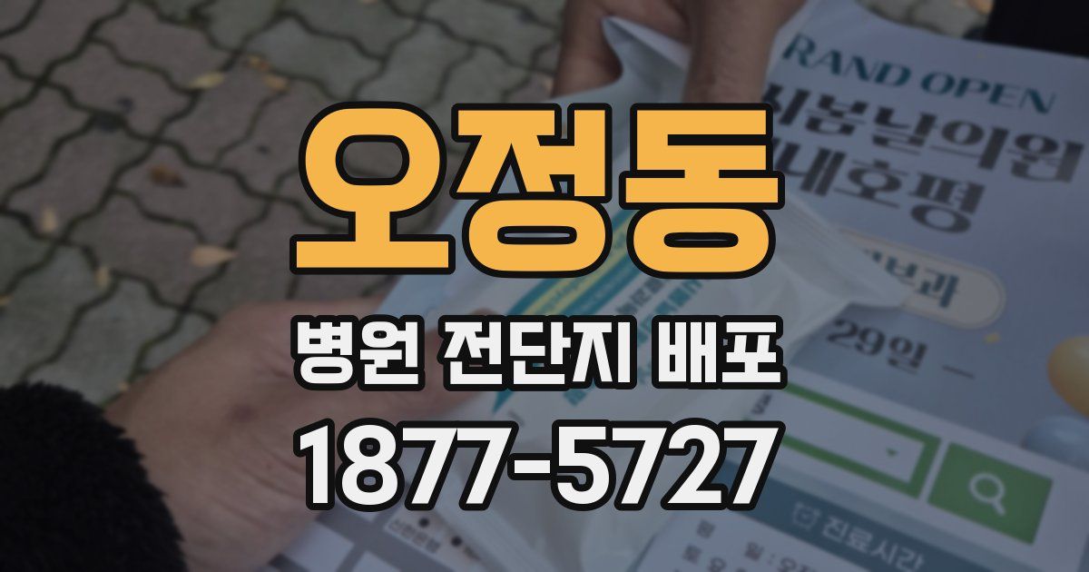 오정동 병원 전단지 배포