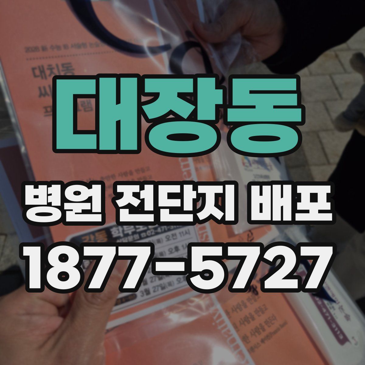 대장동 병원 전단지 배포