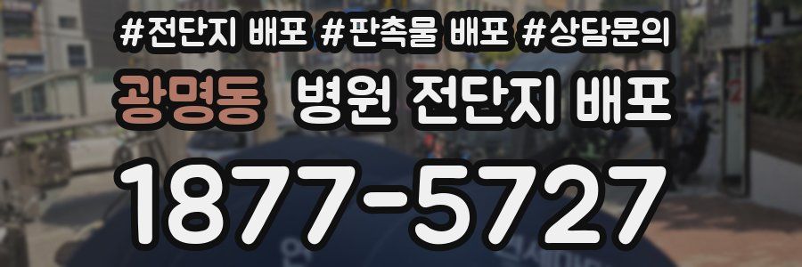 광명동 병원 전단지 배포
