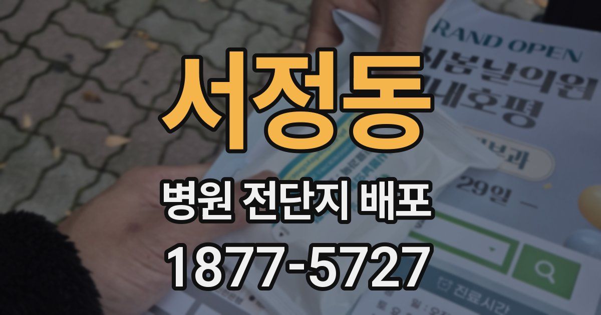 서정동 병원 전단지 배포