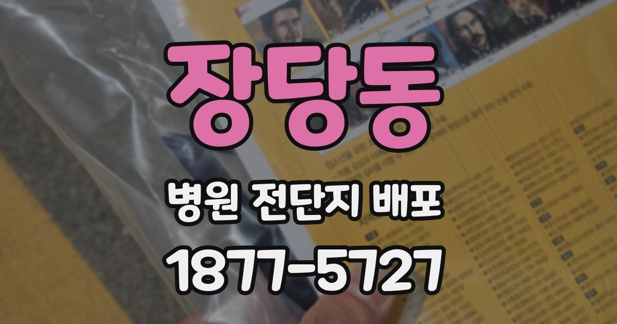 장당동 병원 전단지 배포