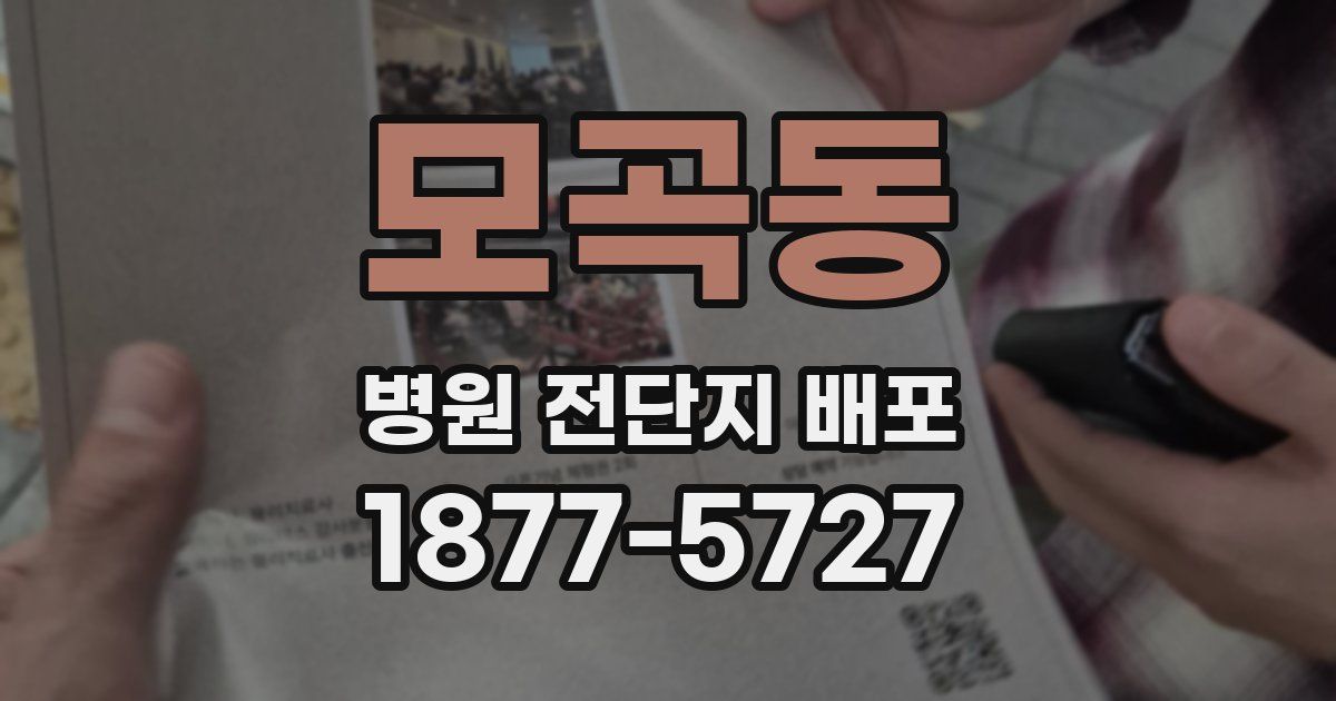 모곡동 병원 전단지 배포