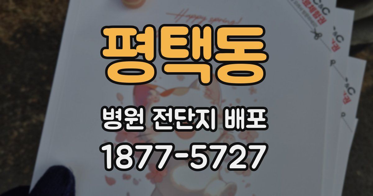 평택동 병원 전단지 배포