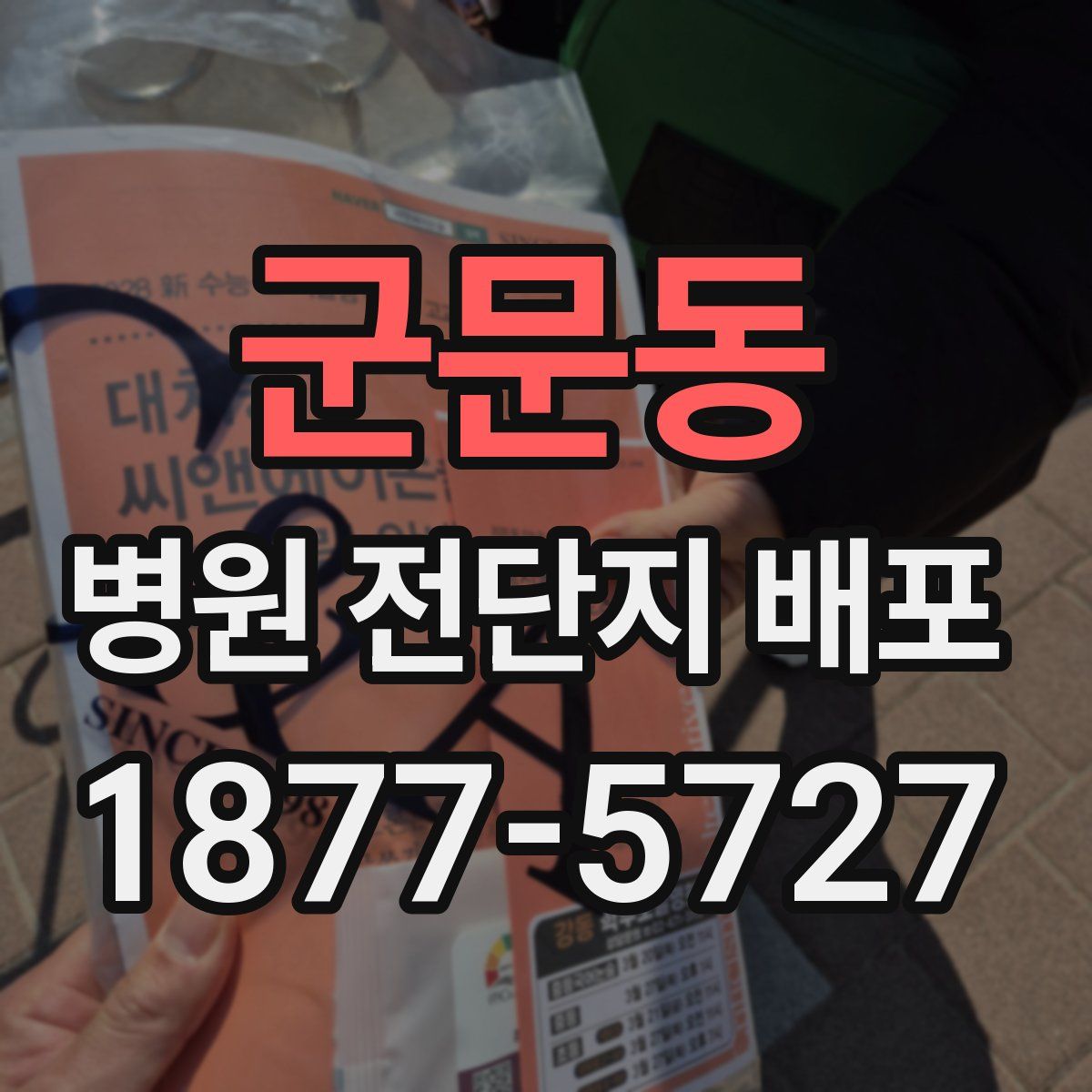 군문동 병원 전단지 배포