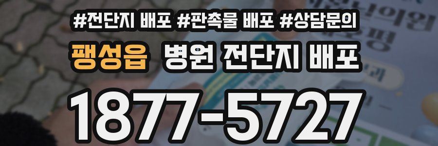 팽성읍 병원 전단지 배포