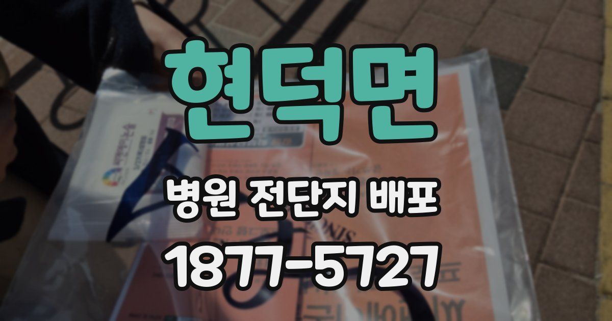 현덕면 병원 전단지 배포
