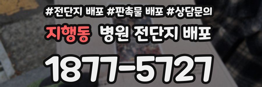 지행동 병원 전단지 배포