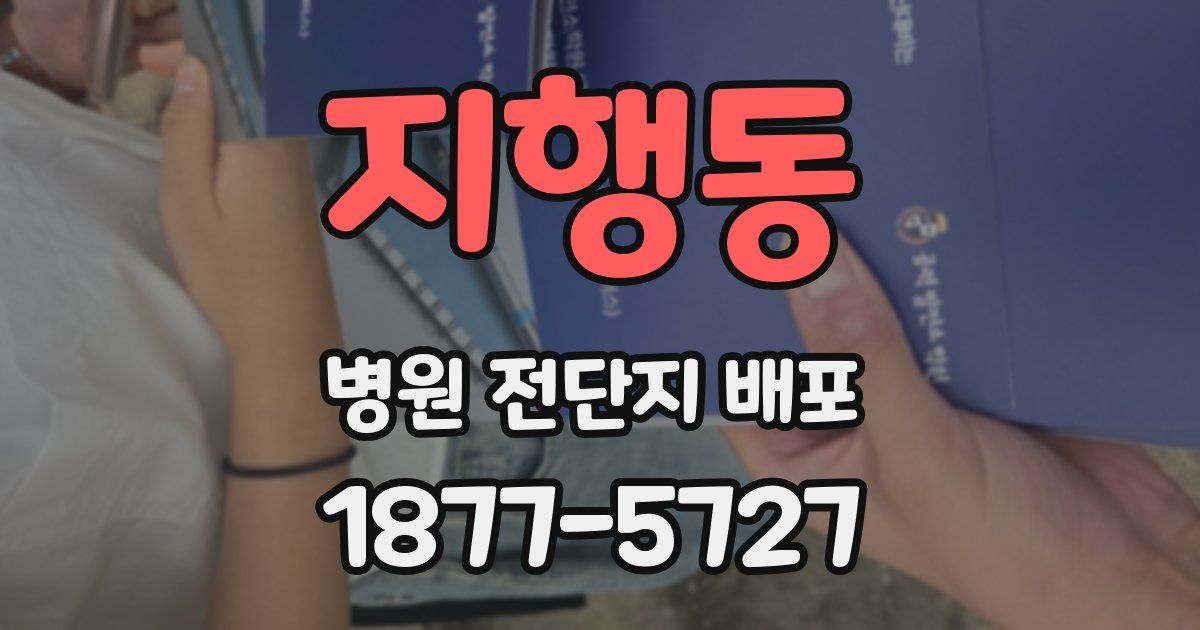 지행동 병원 전단지 배포