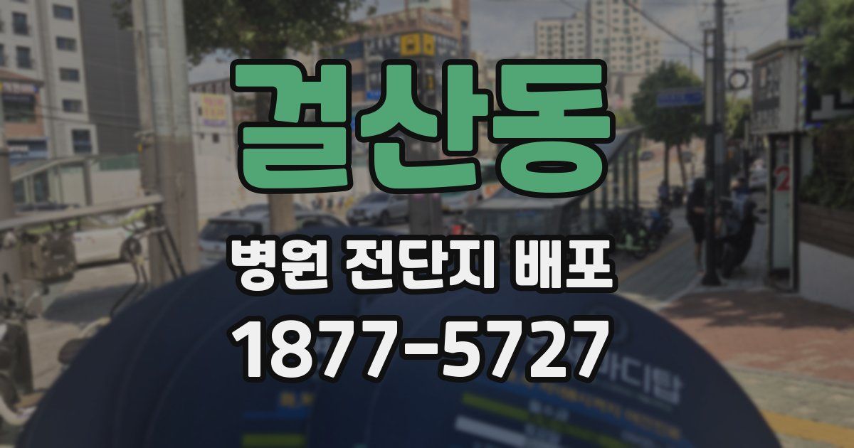 걸산동 병원 전단지 배포