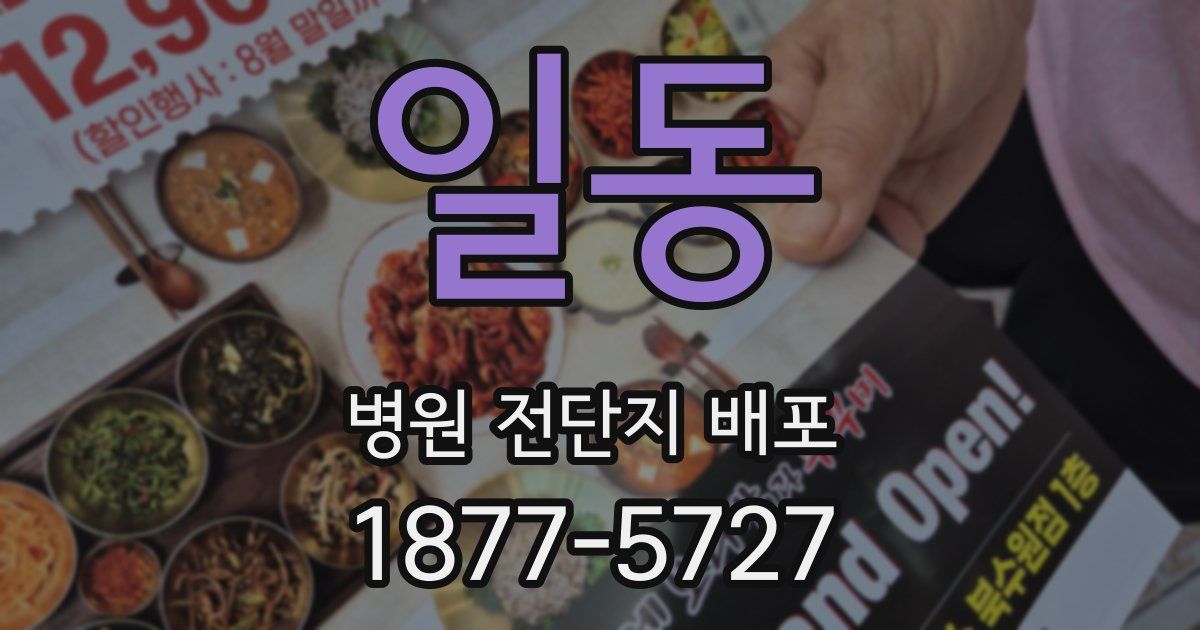 일동 병원 전단지 배포