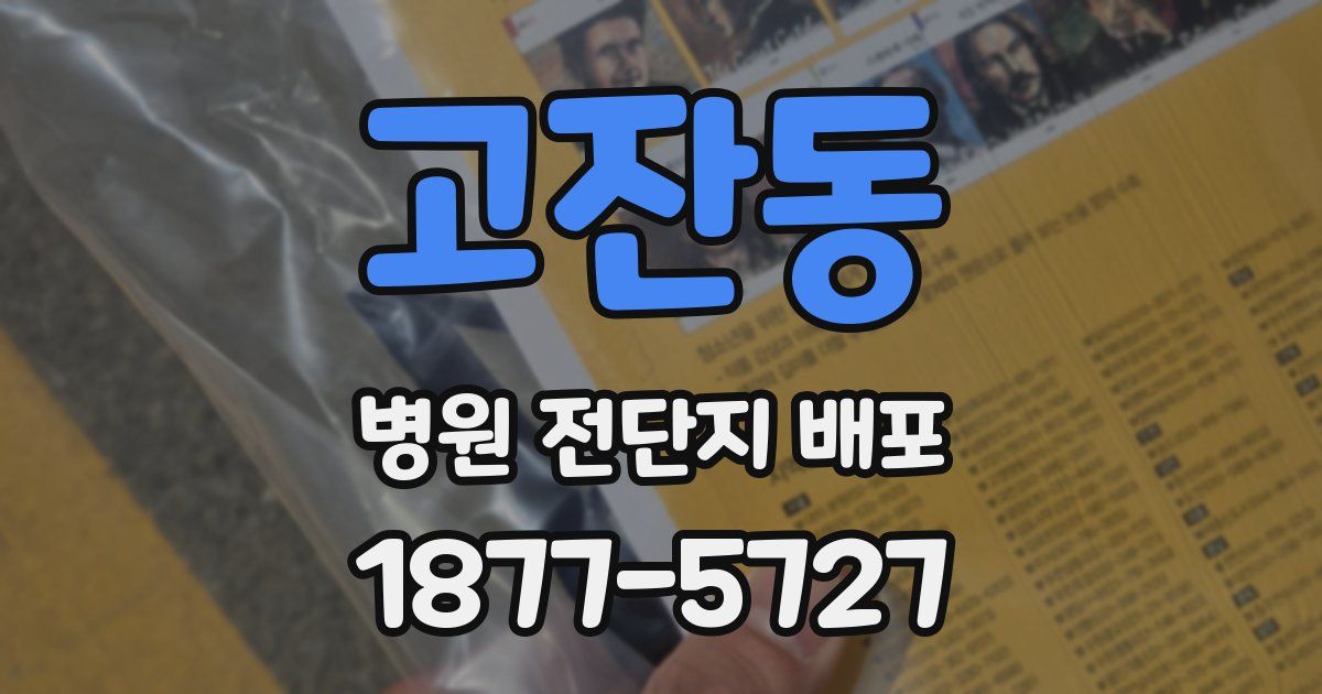 고잔동 병원 전단지 배포
