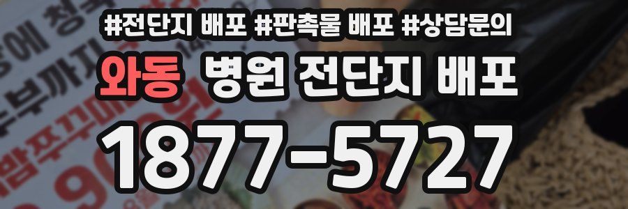 와동 병원 전단지 배포
