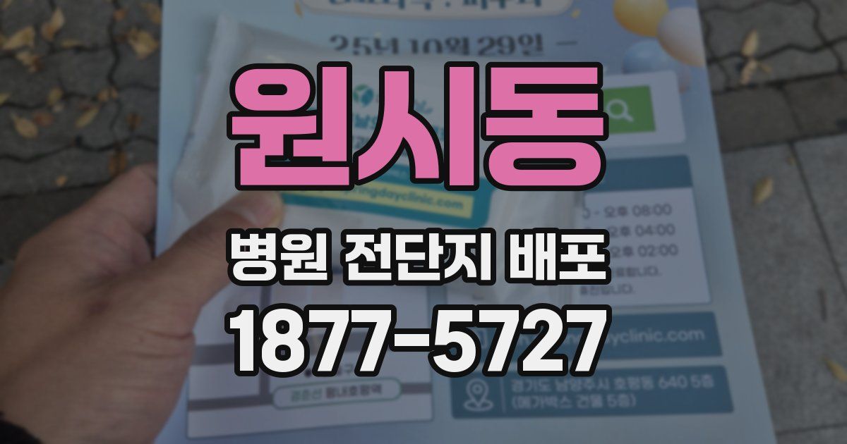 원시동 병원 전단지 배포
