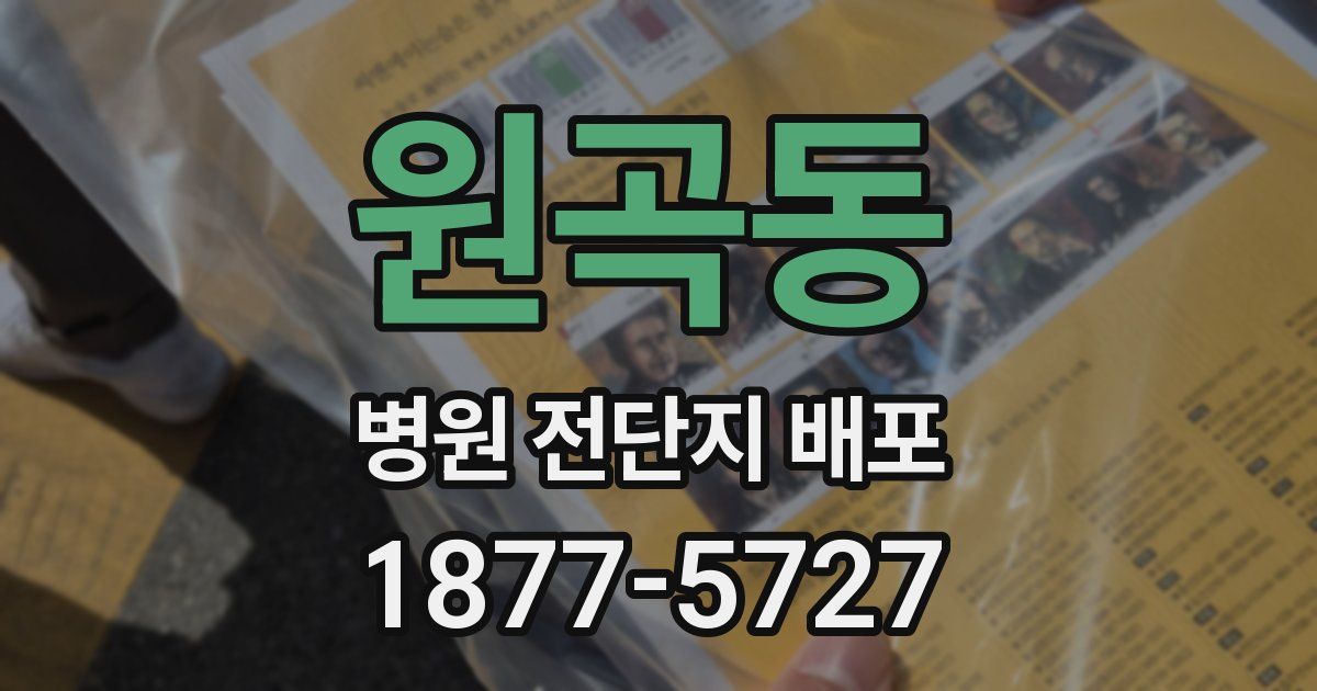 원곡동 병원 전단지 배포