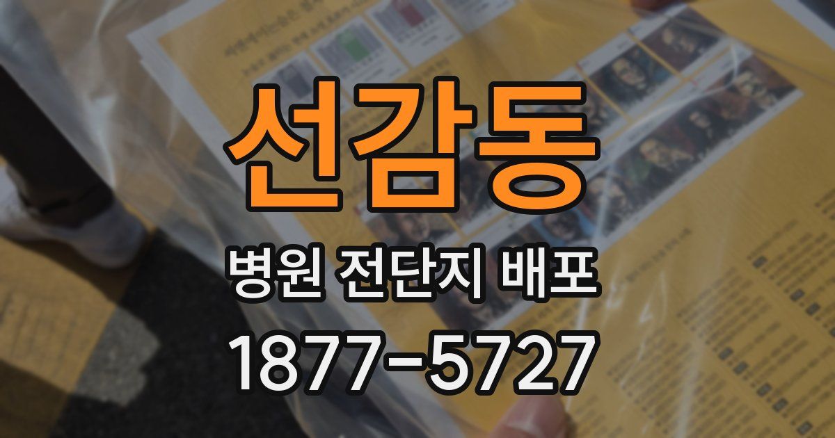 선감동 병원 전단지 배포