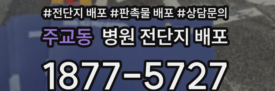 주교동 병원 전단지 배포