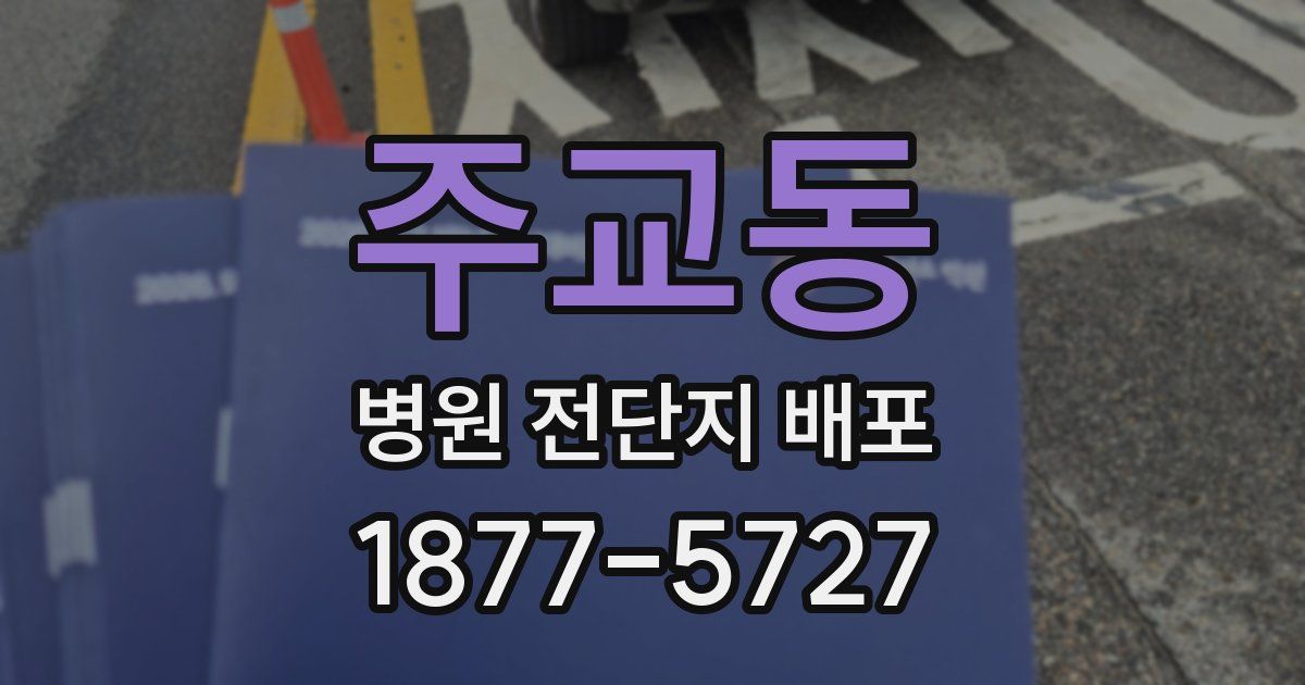 주교동 병원 전단지 배포