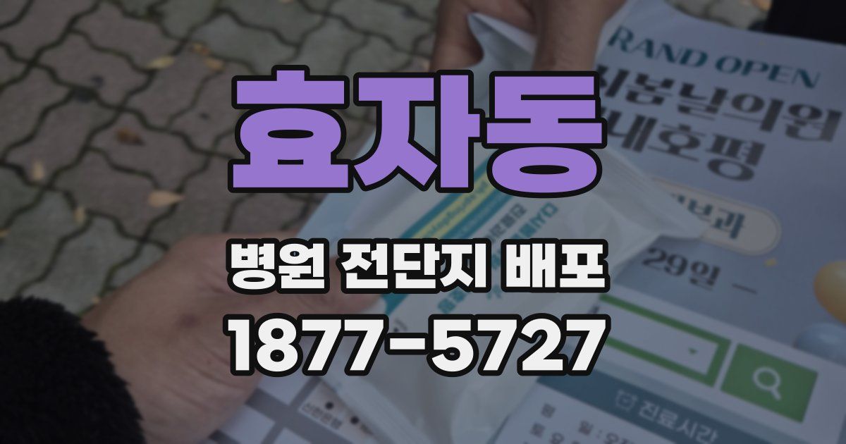 효자동 병원 전단지 배포