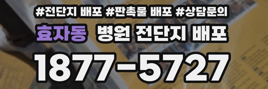 효자동 병원 전단지 배포