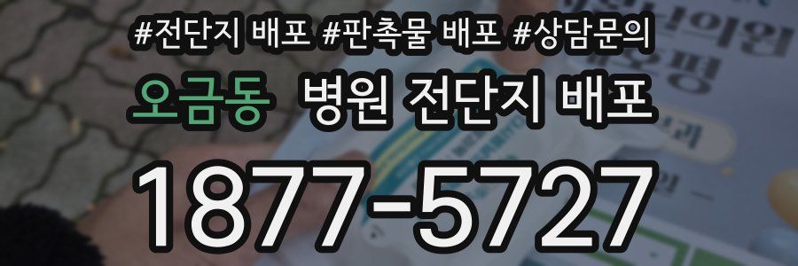 오금동 병원 전단지 배포