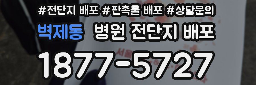 벽제동 병원 전단지 배포
