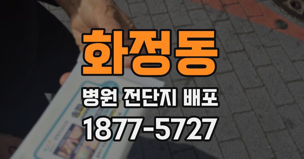 화정동 병원 전단지 배포