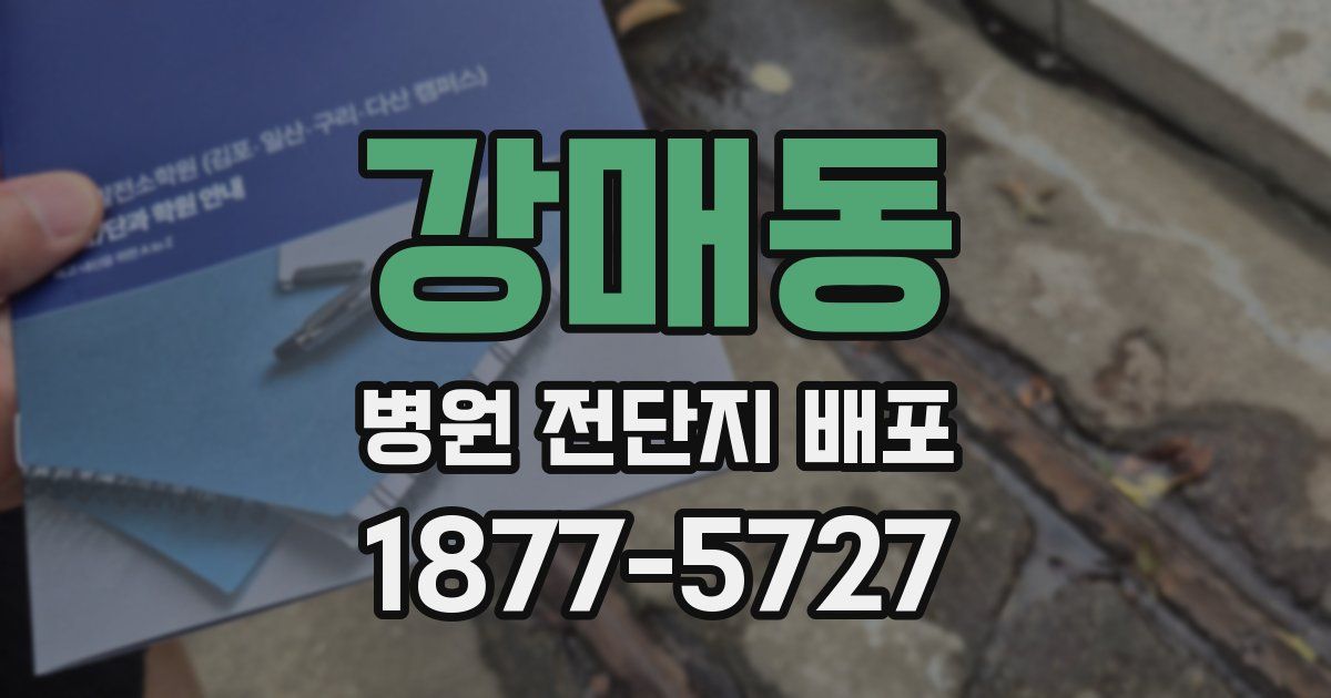 강매동 병원 전단지 배포