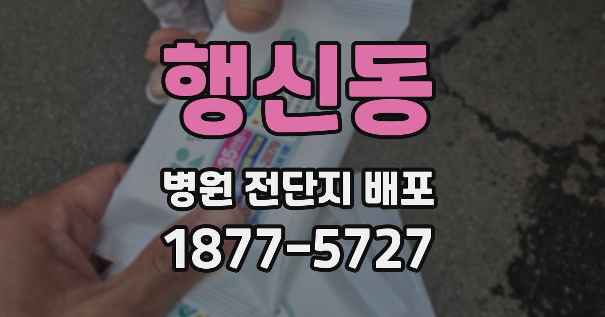 행신동 병원 전단지 배포