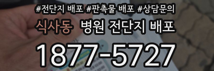 식사동 병원 전단지 배포