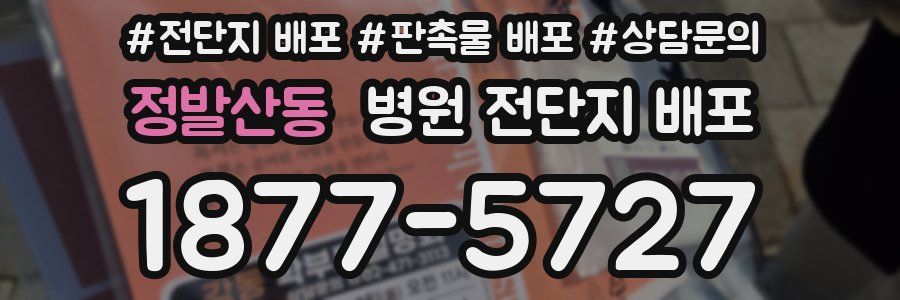 정발산동 병원 전단지 배포